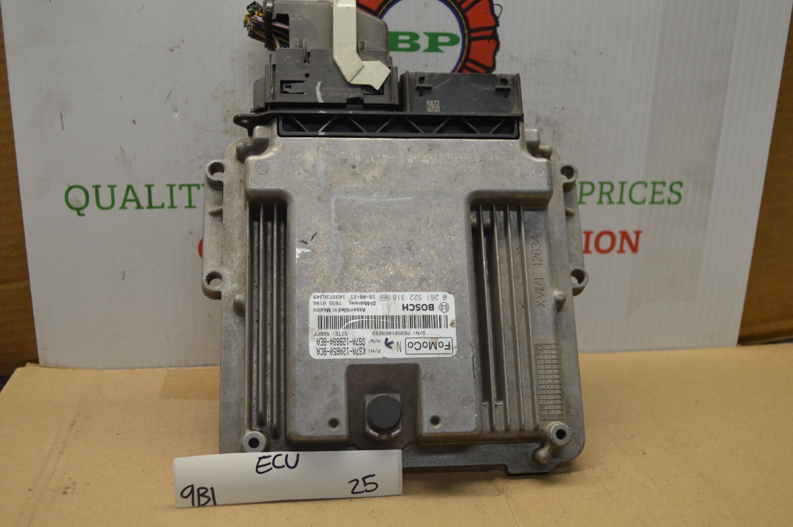 2017-19 Ford Fusion Engine Control Unit ECU KS7A12A650BCA Module 25-9B1