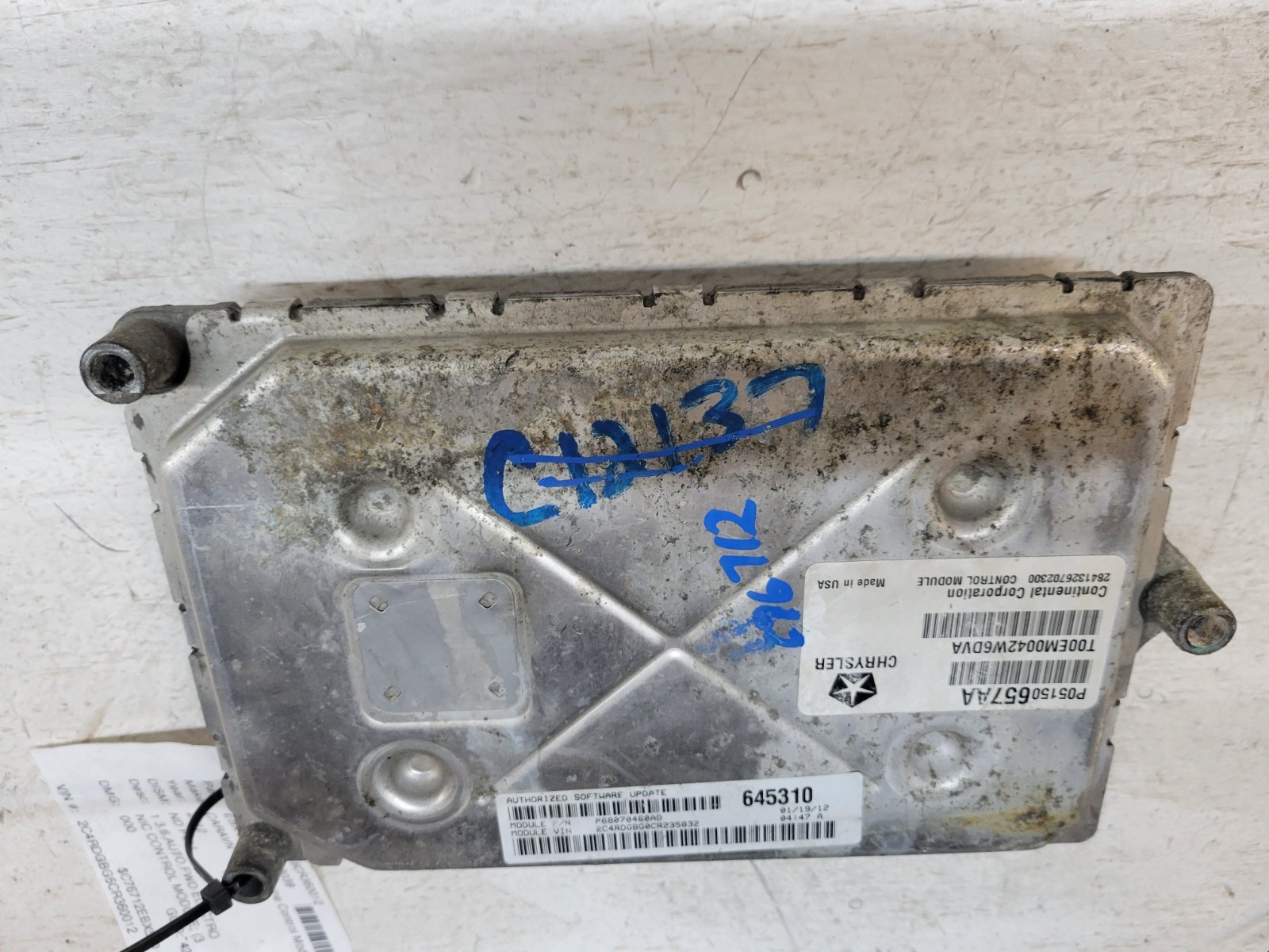 2012 Dodge Grand Caravan 3.6L Engine Control Module ECU ECM PCM OEM P05150657AA