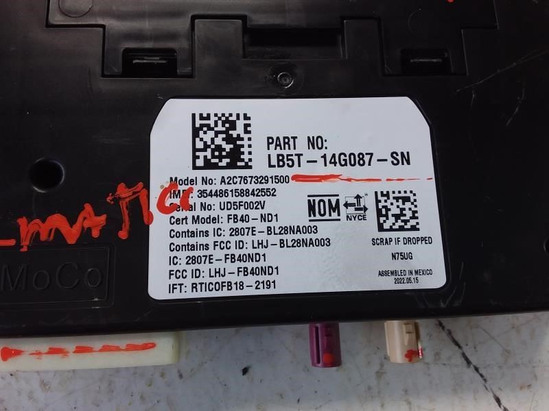 2022 FORD TRANSIT25 OEM Telematics Control Module Part Number LB5T14G087SN