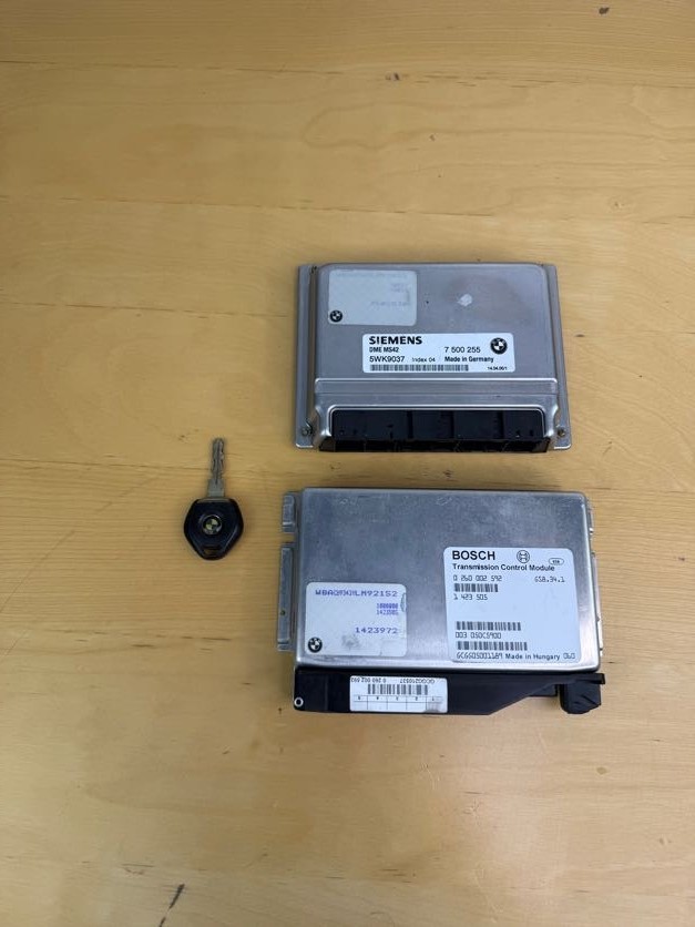 96-02 BMW E36 Z3 Engine Computer TCM Transmission Control Module Set W/Key OEM