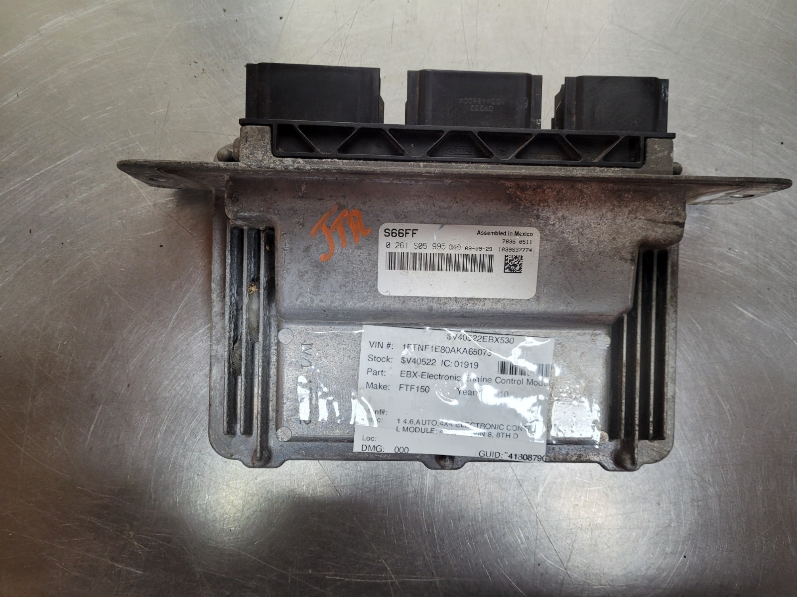 2010 Ford F150 4.6L Engine Control Module ECM ECU PCM PCU OEM AL3A-12A650-CHC *J