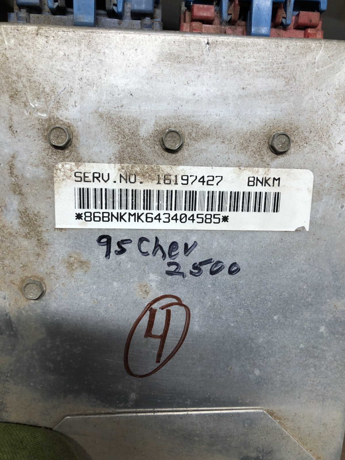 1995 GMC Chevy Pickup Engine Control Module ECM Computer 16197427 BNKM Plugs