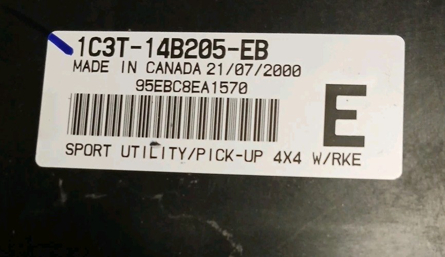 1C3T-14B205-EB 2001 FORD EXCURSION F250 F350 SUPERDUTY GEM 4X4 TCCM BCM MODULE