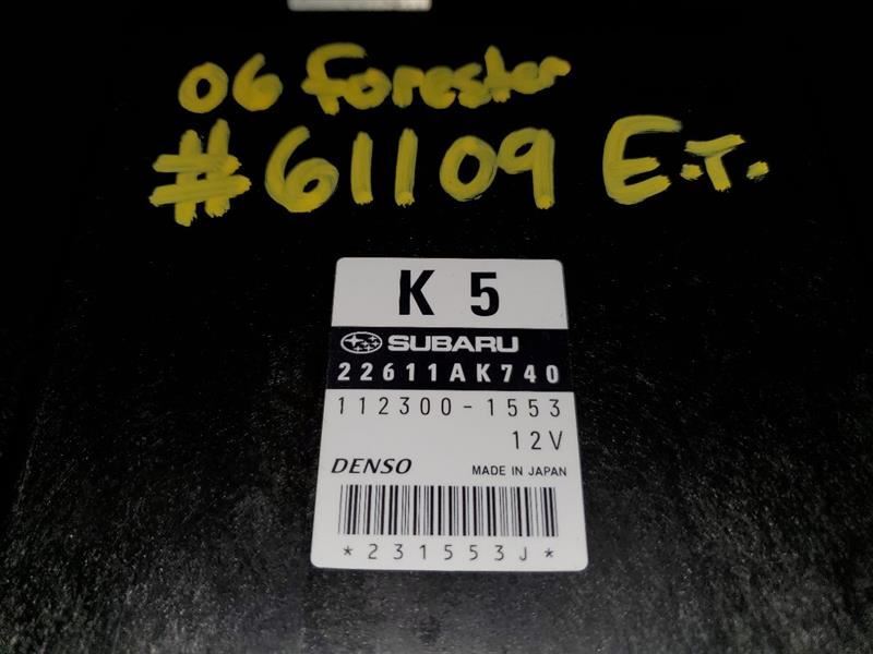 Engine ECM Electronic Control Module Automatic Fits 06 FORESTER ID 22611AK740