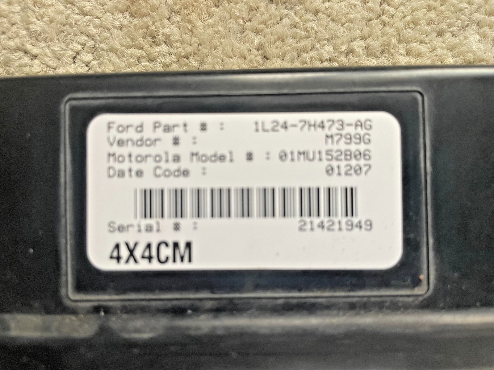 2002 Ford Explorer 4X4 Transfer Case Control Module (4X4CM) 1L24-7H473-AG