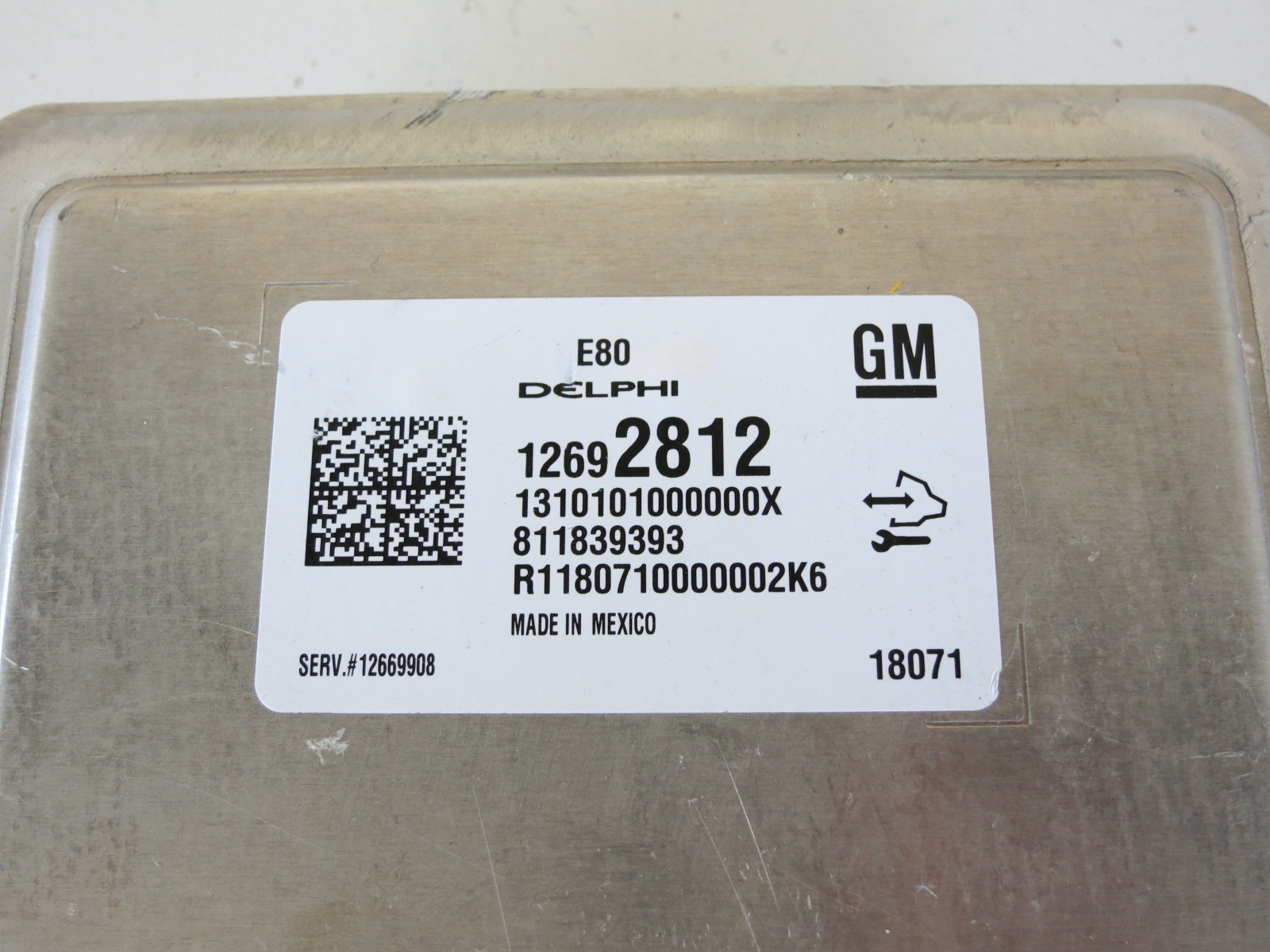 17 Chevy Malibu 12669908 Computer Brain Engine Control ECU ECM EBX Module