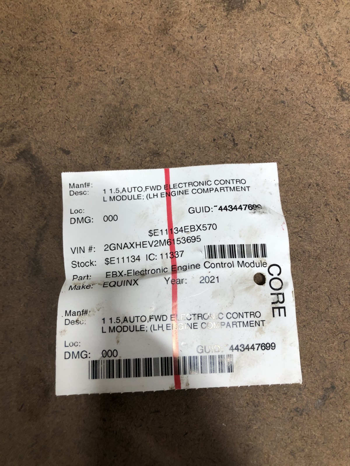 2021 Chevrolet Equinox Engine Control Module Computer Ecu Pcm Ecm 12717886 E88