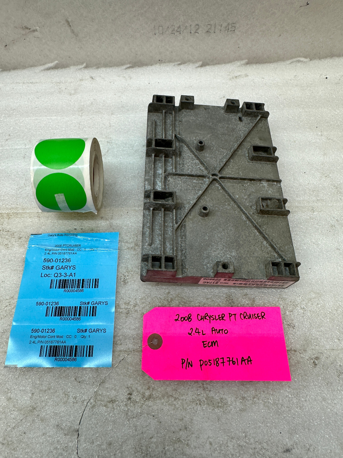 08 CHRYSLER PT CRUISER 2.4 ENGINE COMPUTER ECM ECU PCM P05187761AA 07-10