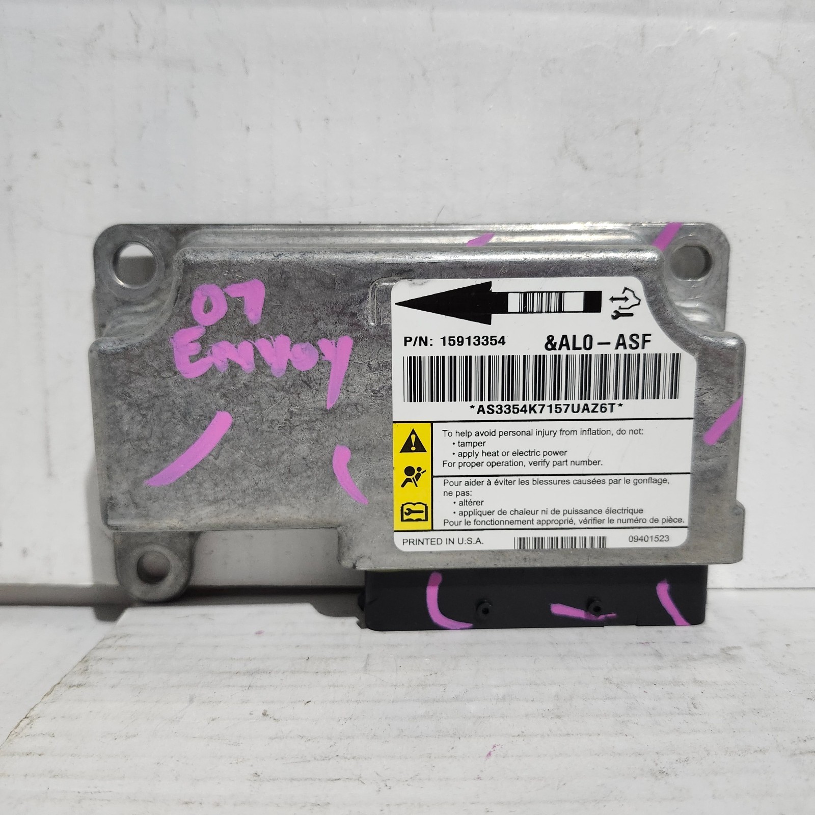 💥 07 Trailblazer Envoy Rainer SRS Crash Restrain Control Module 15913354 OEM