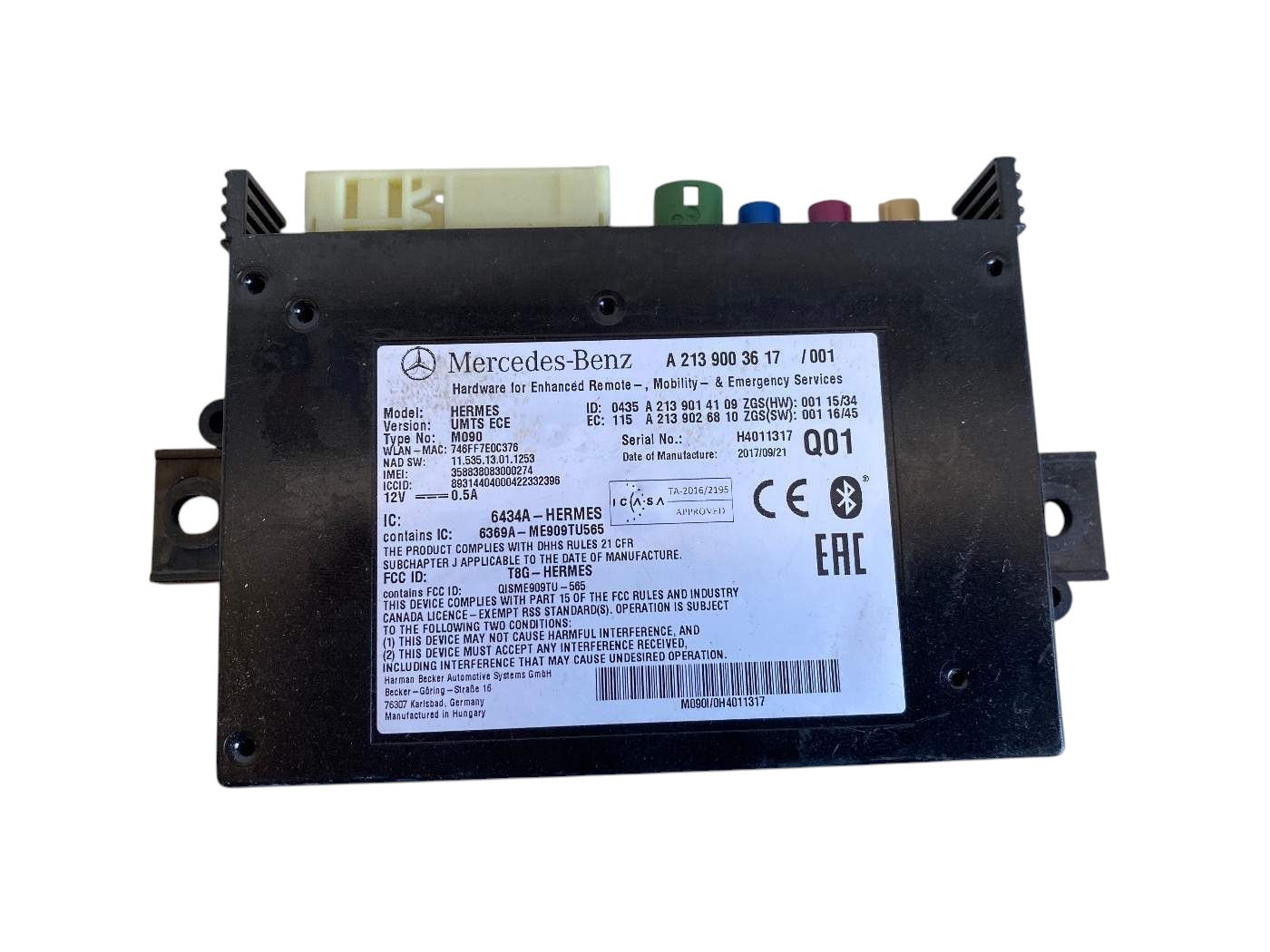 BLUETOOTH PHONE CONTROL UNIT FOR MERCEDES CLA Coupe (C117) A2139003617 (13>19)