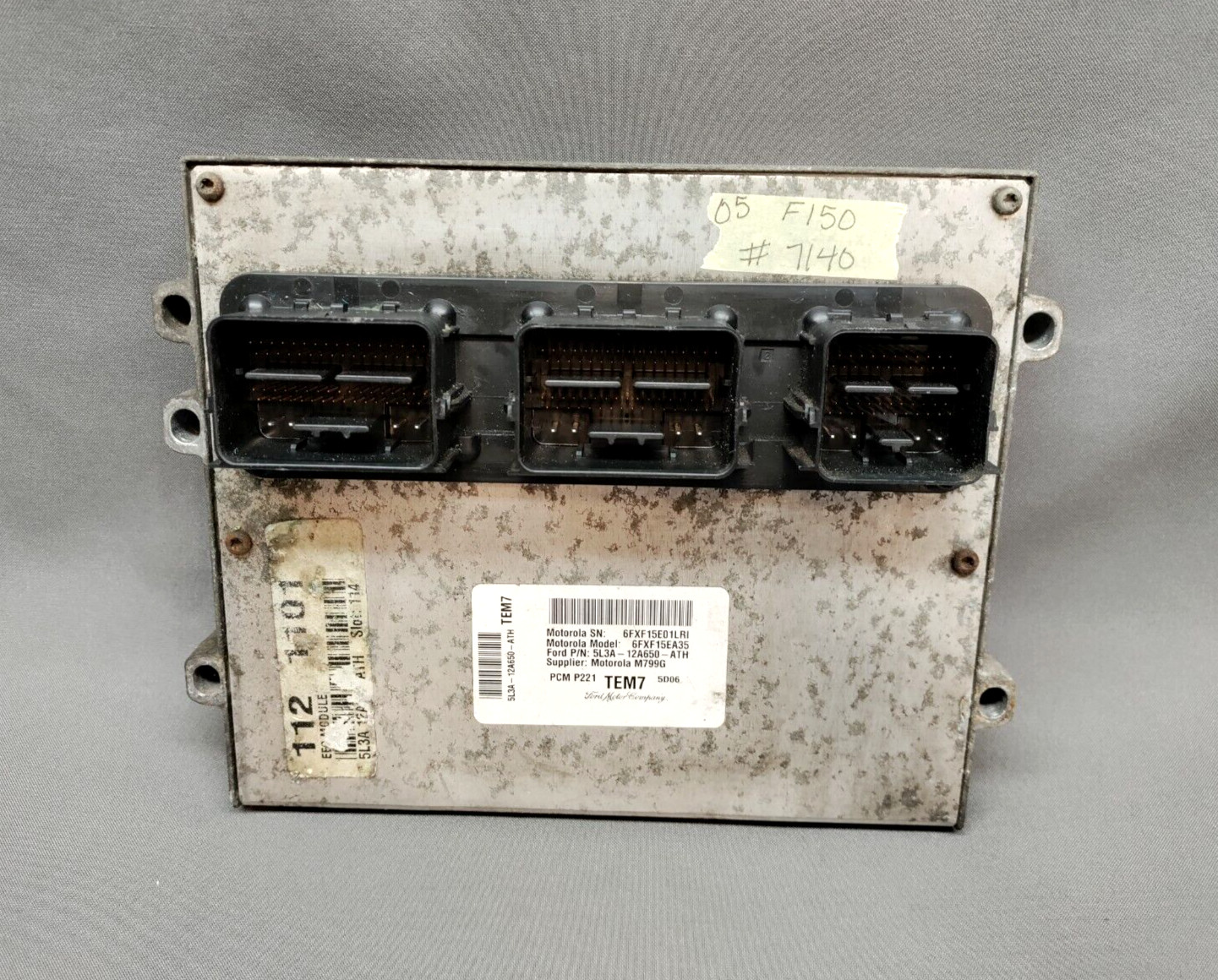 2005 Ford F150 Engine Computer 5.4L 4WD 5L3A-12A650-ATH