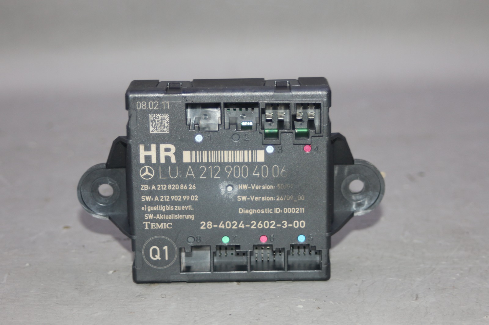 2009-2015 MERCEDES C250 W204 REAR RIGHT SIDE DOOR CONTROL MODULE A2129004006