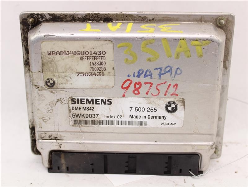ECU ECM COMPUTER BMW 528I 1998 99 00 7500255 987512
