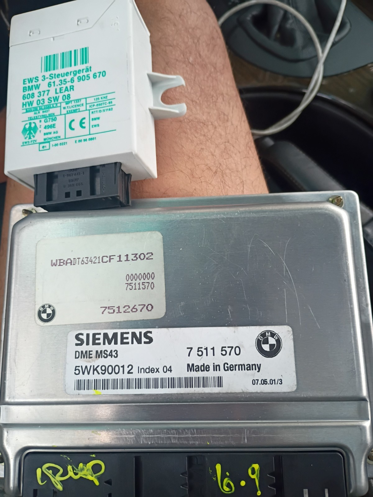 BMW E46 DME and Ews Matching Unit From A Manual Engine ECU