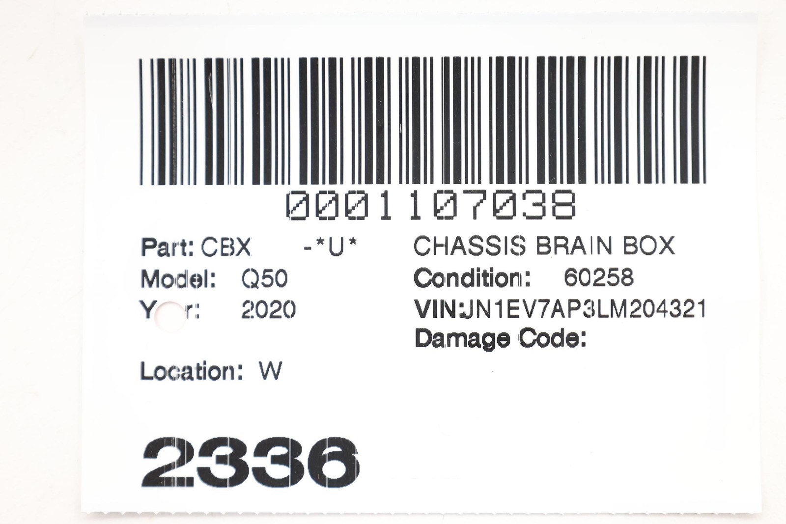 2014 – 2024 INFINITI Q50 ADAS ADVANCED DRIVER ASSIST COMPUTER CONTROL MODULE OEM