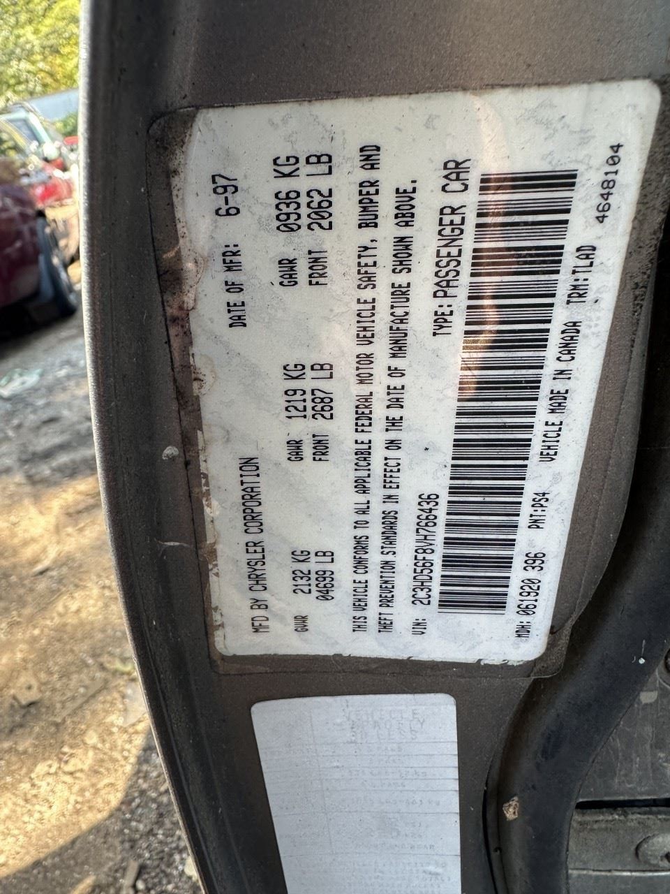 Engine ECM Electronic Control Module 6-215 3.5L Fits 1997 CONCORDE Tested OEM