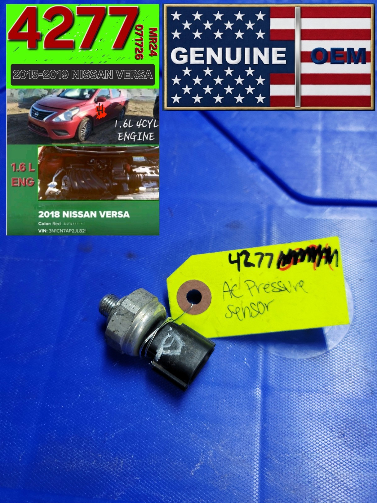 ⭕⭕2015-2019 NISSAN VERSA AC PRESSURE TRANSDUCER SWITCH OEM GENUINE⭕⭕