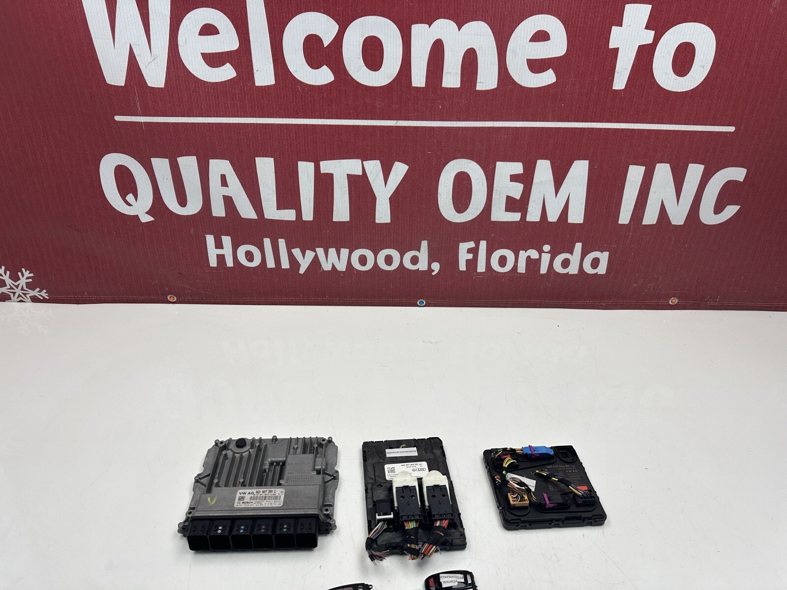19-20 AUDI A6 A7 3.0L ECM ECU BCM SUPPLY INTERFACE CONTROL MODULES W KEYS OE 19k