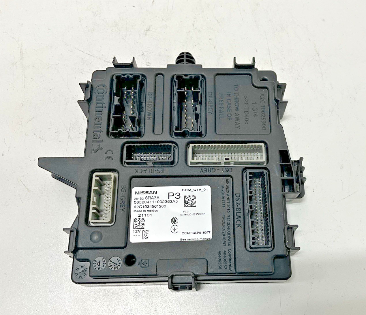 2021 Nissan Rogue Body Control Module 284B26RA3A OEM