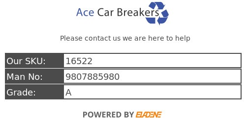 Peugeot 2008 MKI 13-16 Pre-Facelift Engine ECU 9807885980