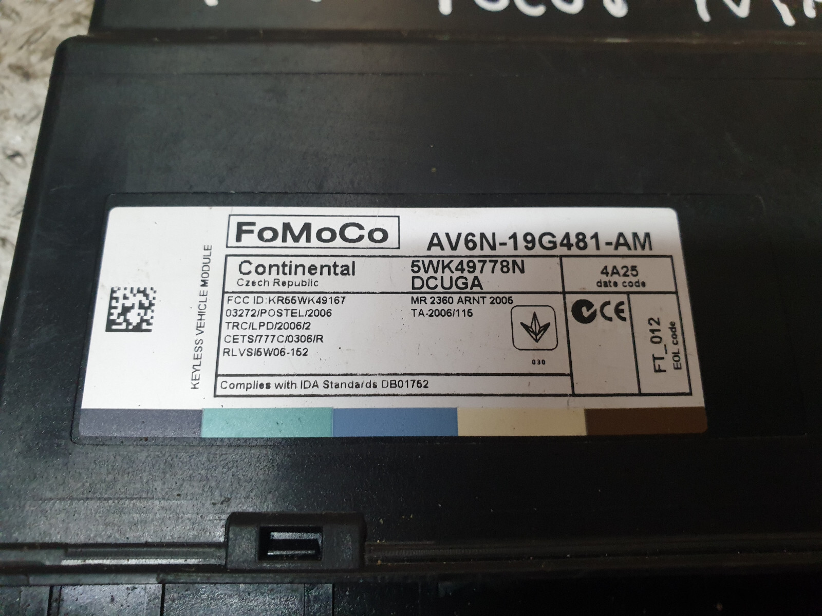 FORD FOCUS CENTRAL LOCKING MODULE AV6N-19G481-AM