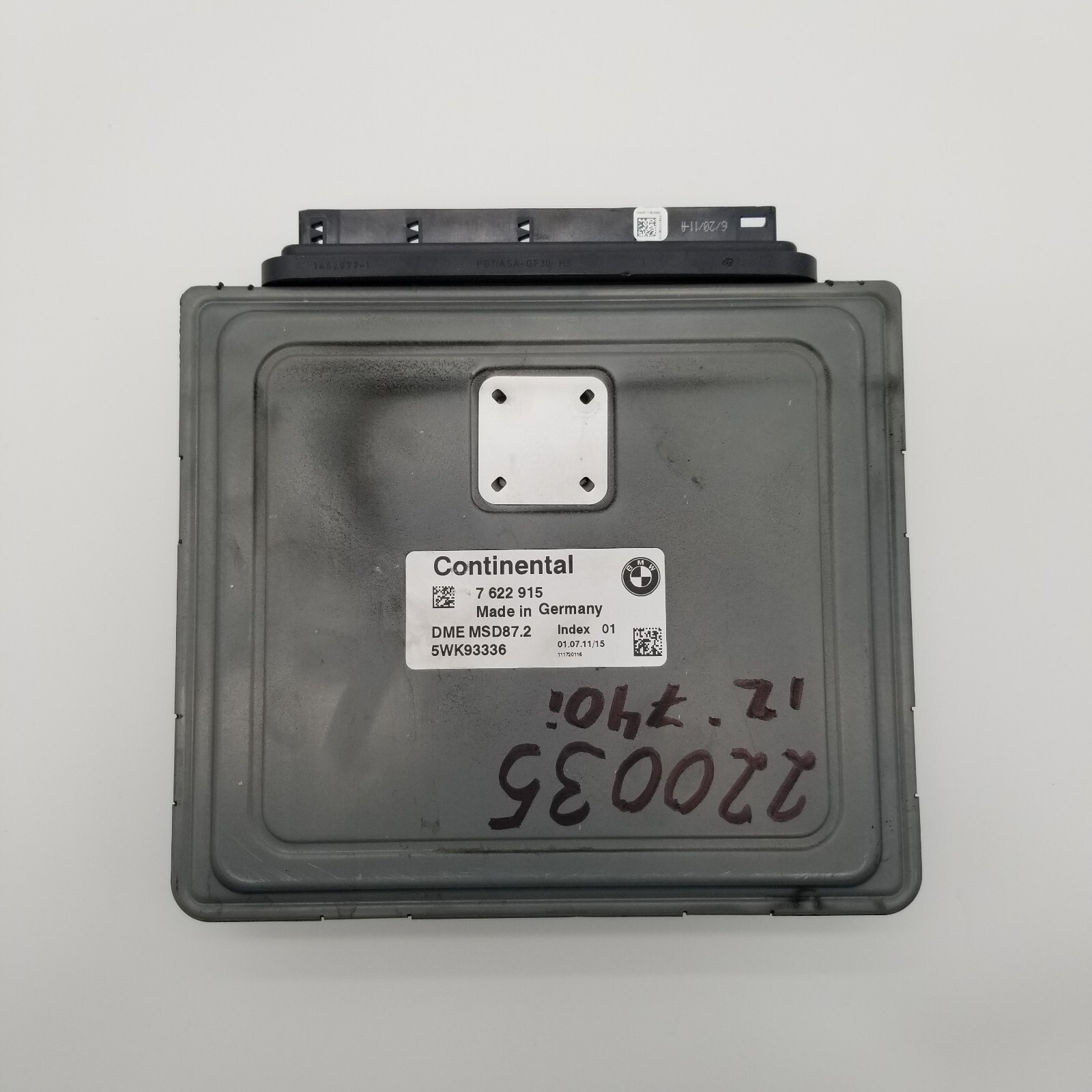 2011 2012 BMW 740I 740LI Engine Computer Control Module ECM 7622915 DME MSD87