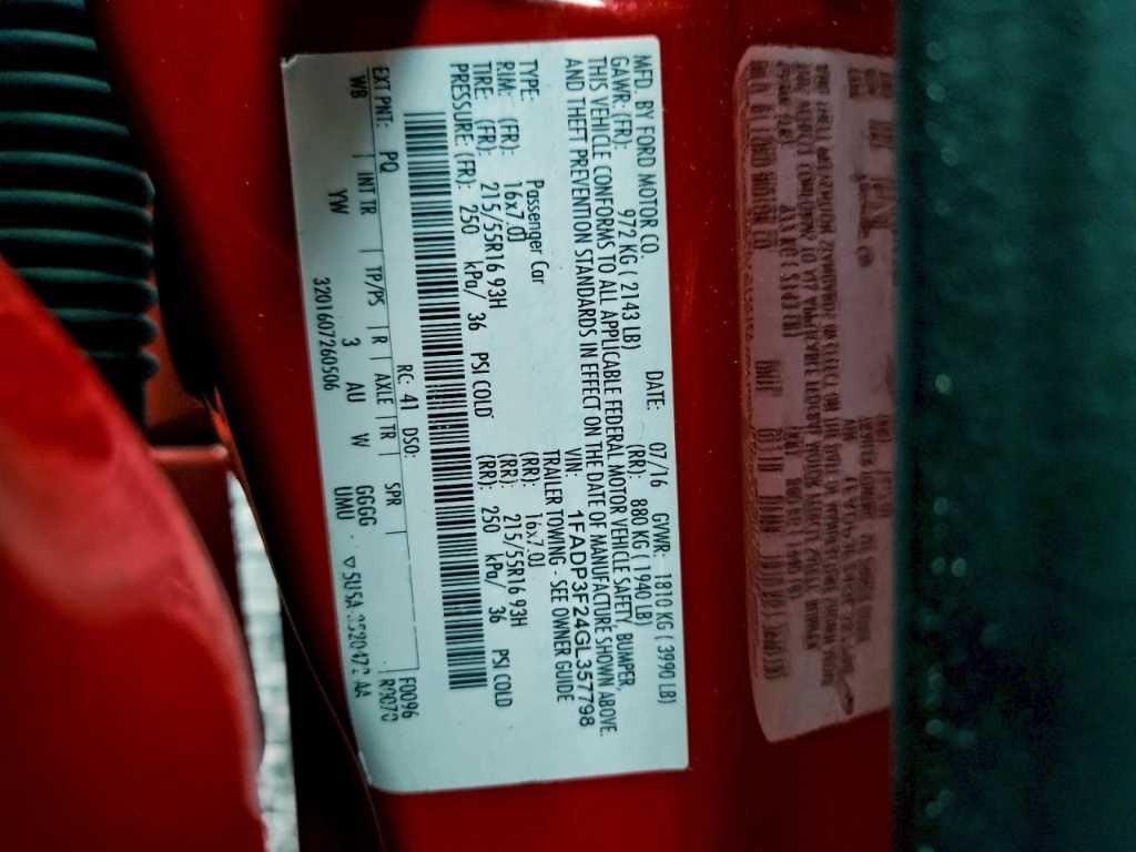 Used Engine Control Module (ECM) fits: 2016 Ford Focus Electronic Control Module