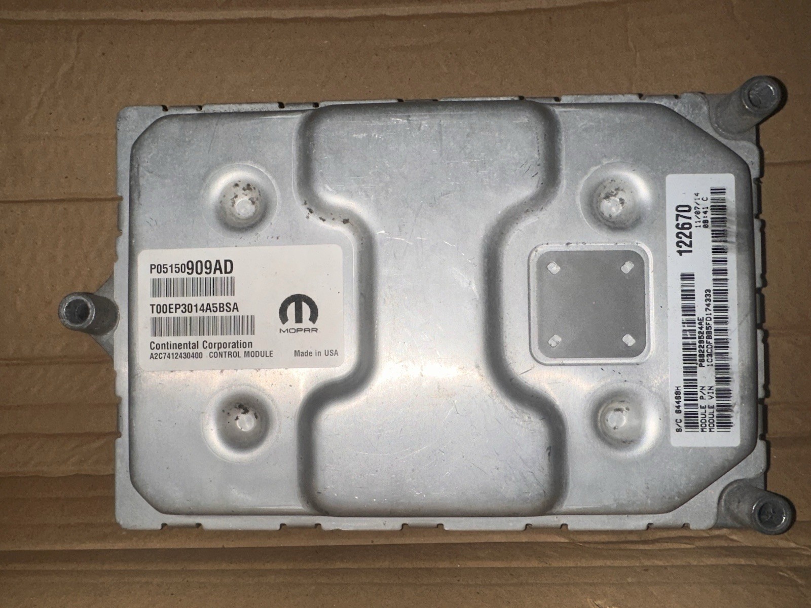 2015 Dodge Dart SXT Engine Control Module ECM ECU OEM – Condition Unknown