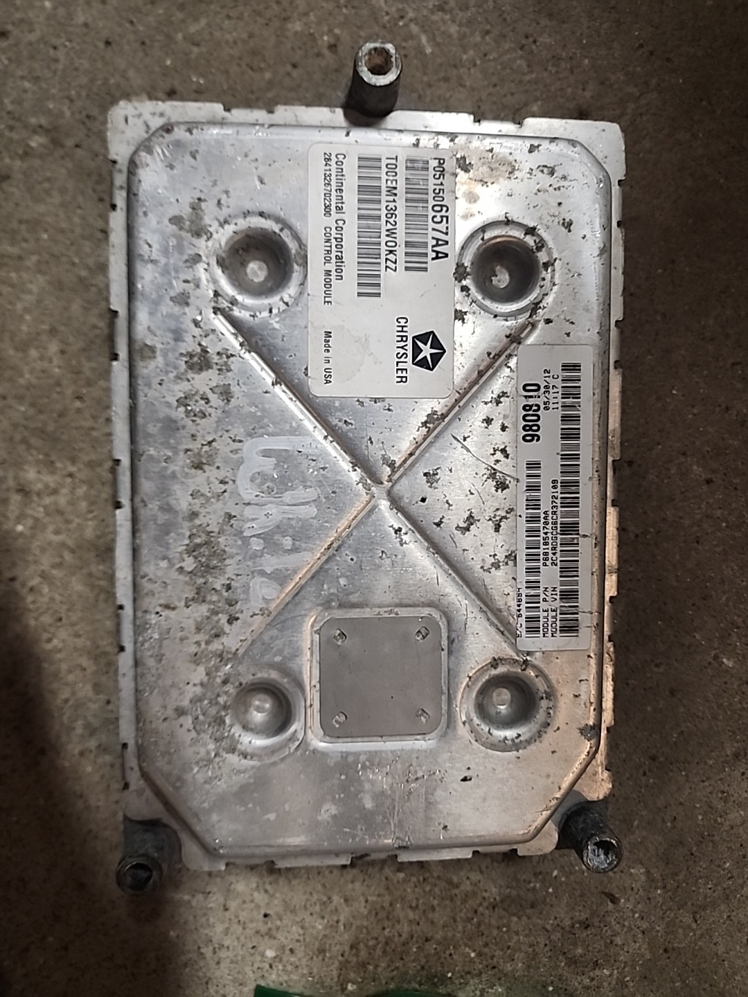 2012 Avenger ECM Electronic Control Module P05150657AA
