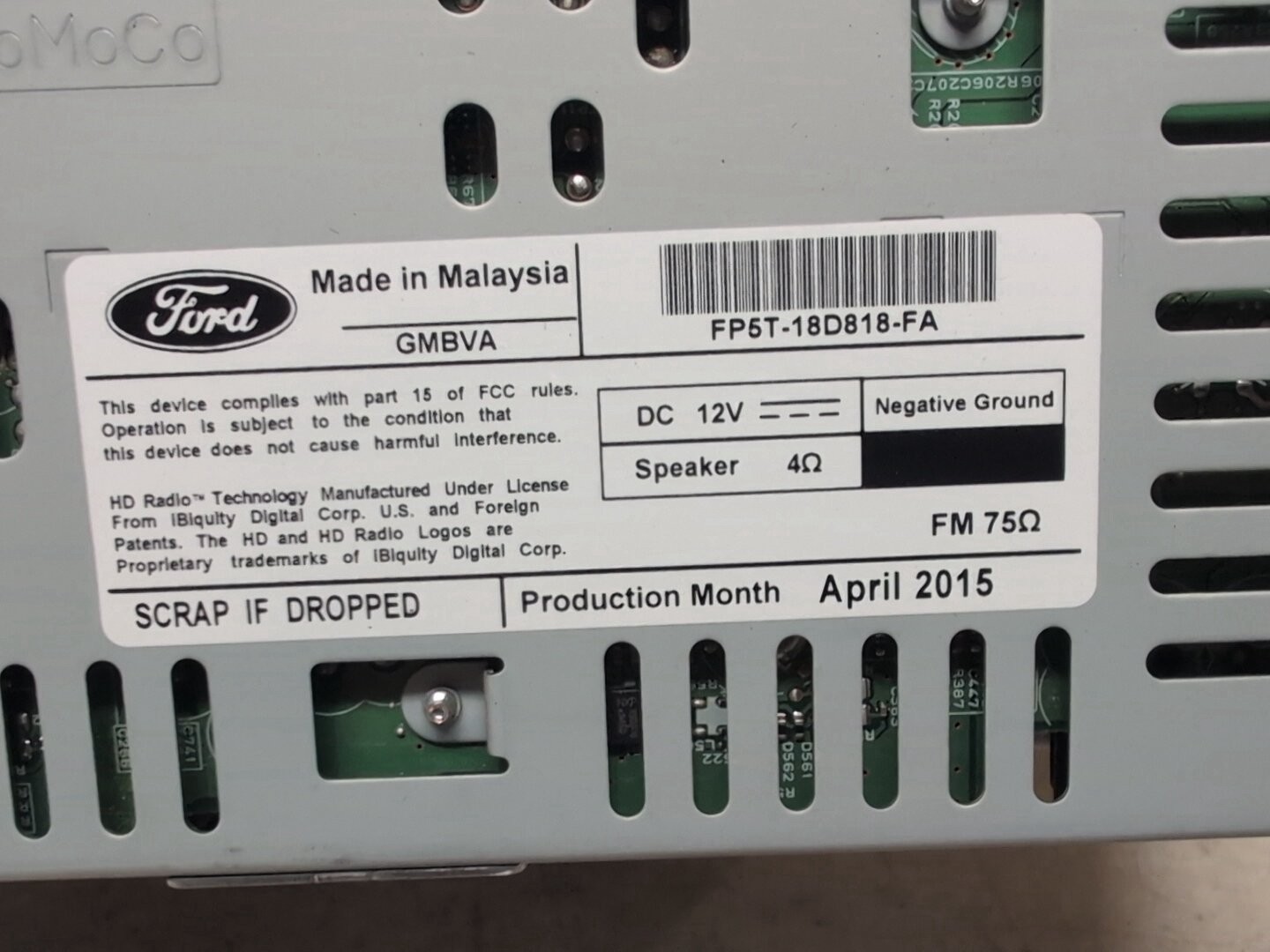 2016 Lincoln MKZ Sedan Radio Audio Receiver Module FP5T 18D818 FA