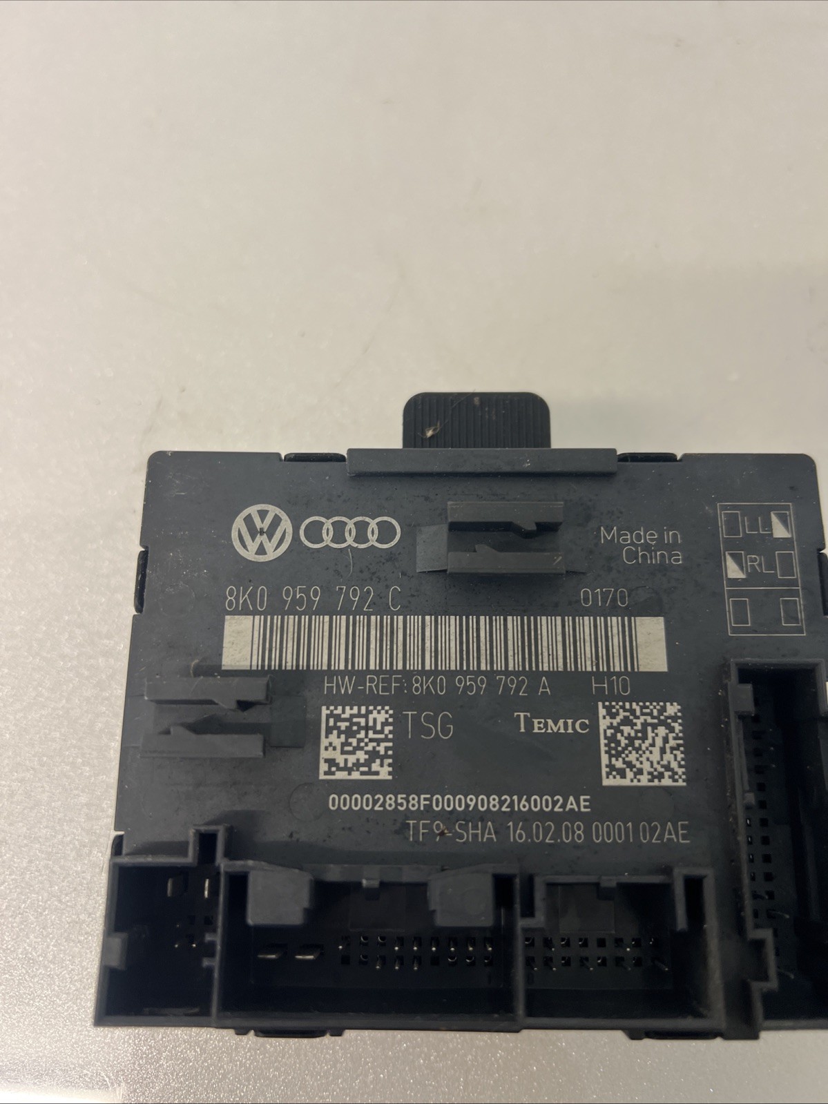 AUDI A4 B8 2008 DOOR CONTROL UNIT MODULE ECU FRONT LEFT SIDE 8K0959792C