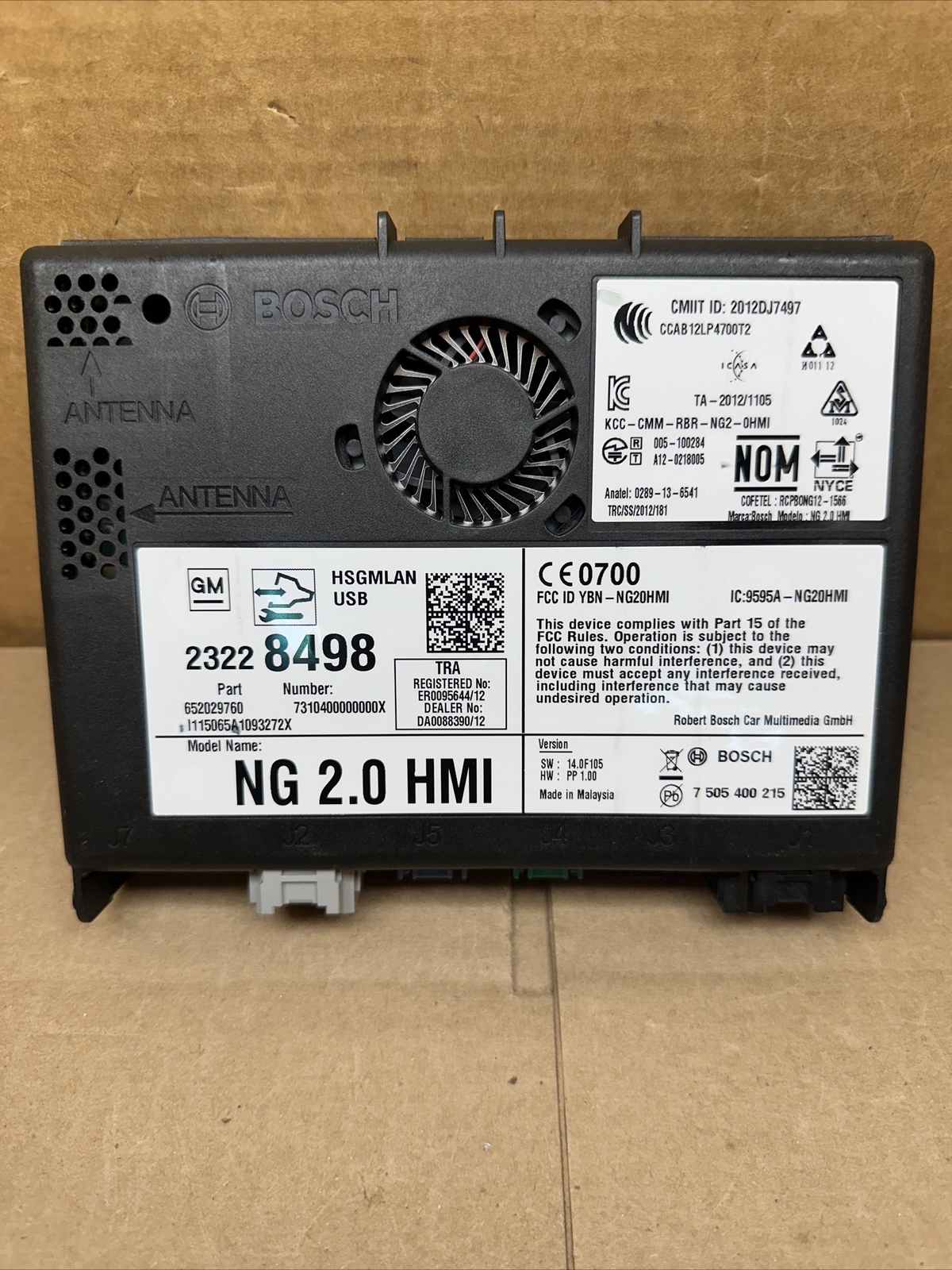 2015-2016 GM HMI Human Machine Interface Control Module 23228498