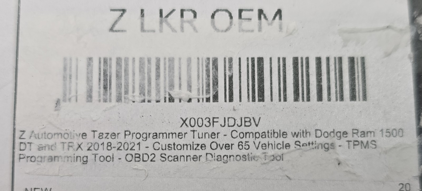 Z Automotive Tazer Programmer fits 2018-2024 Ram 1500 DT & 2021-2024 Ram TRX