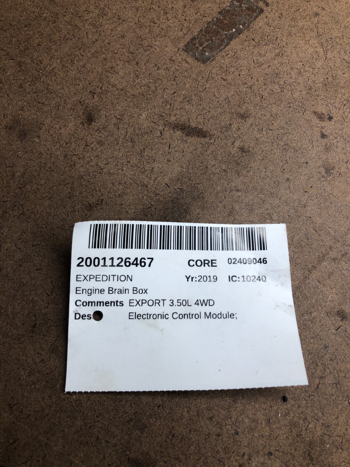2018-2022 Ford Expedition Engine Control Module Computer ECM PCM JL1A-12A650-BA