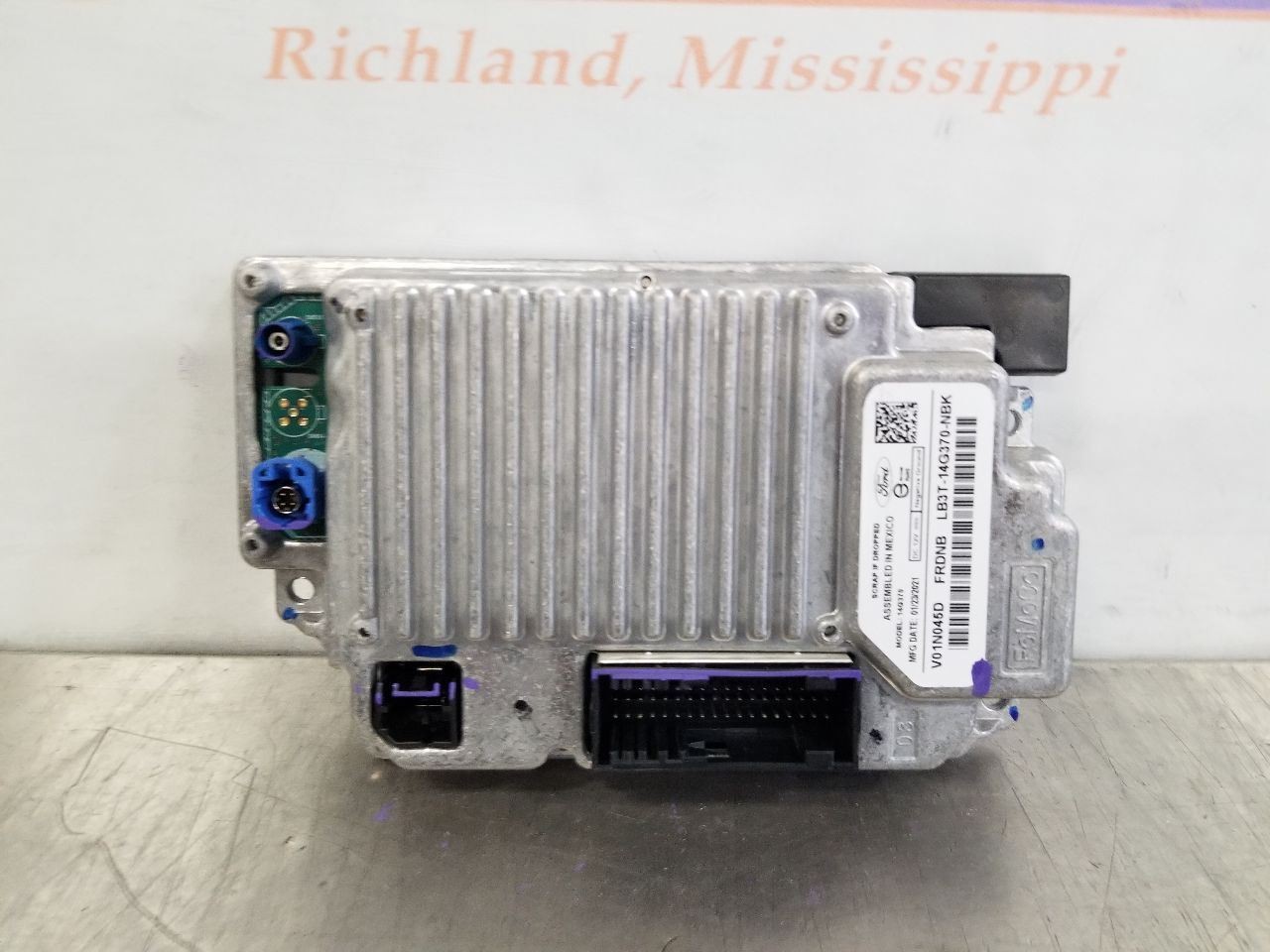 21 2021 FORD RANGER SXT SYNC CONTROL MODULE LB3T14G370NBK