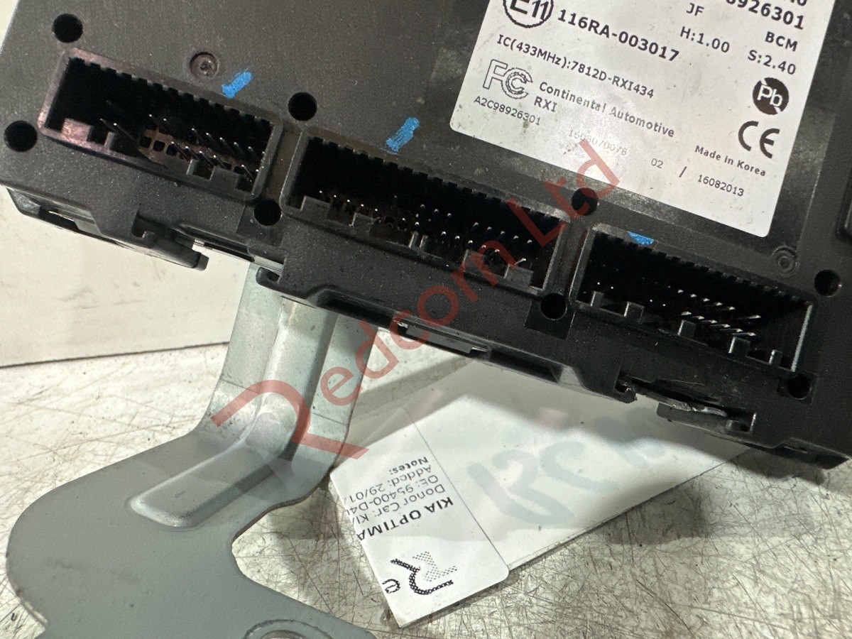 KIA OPTIMA MK2 2016-2019 BCU BCM BODY CONTROL MODULE 95400-D4UN0