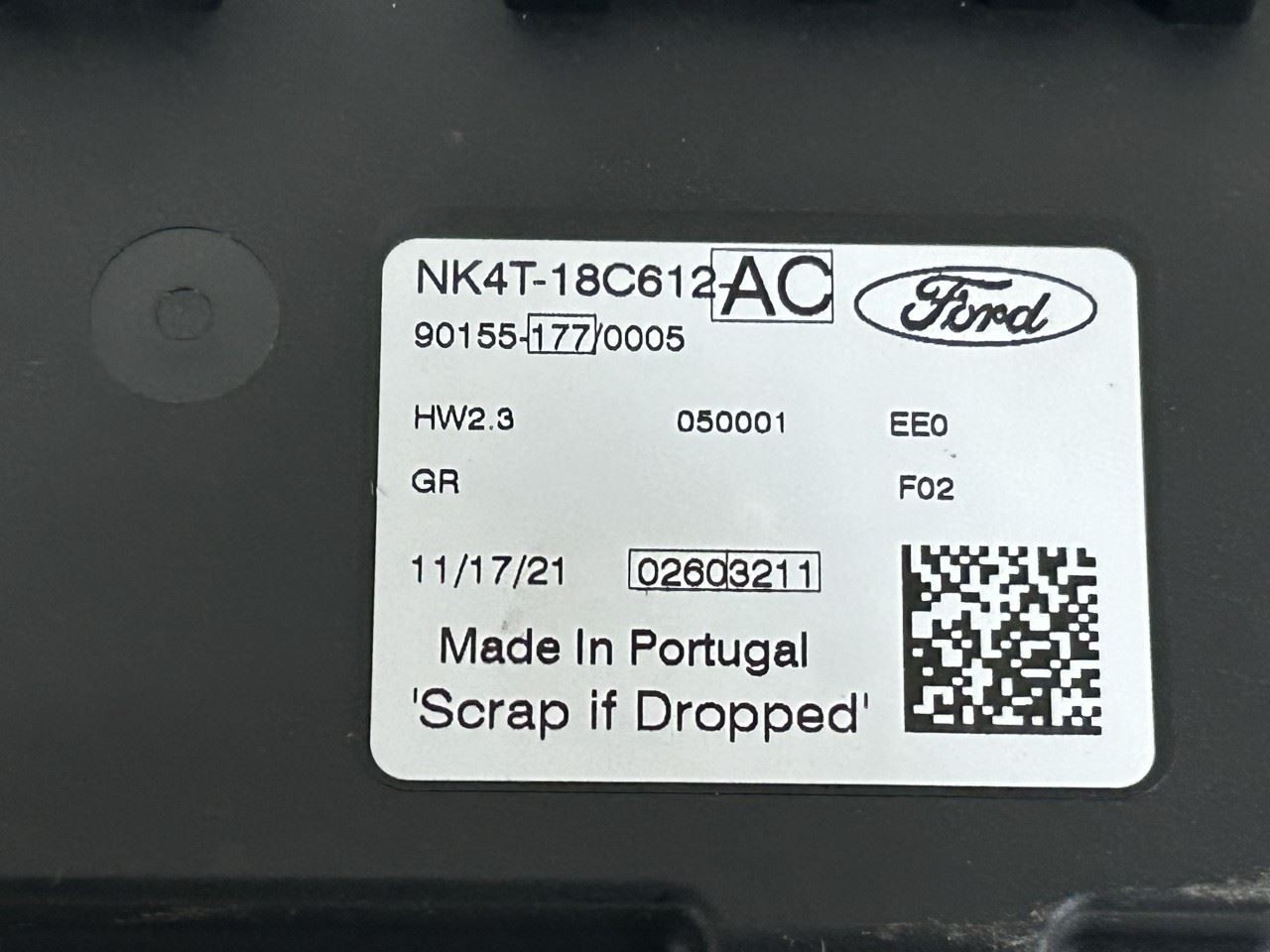 2022 FORD TRANSIT35 HVAC Control Module OEM Part Number NK4T18C612AC