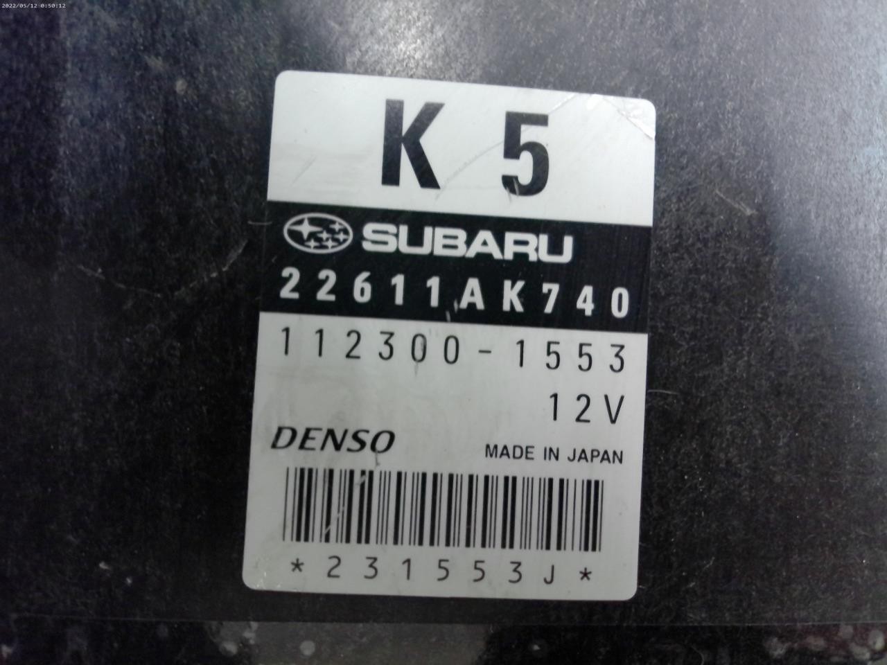 ENGINE COMPUTER SUBARU FORESTER 2006 22611AK740 112300-1553 AT PCM ECM ECU OEM