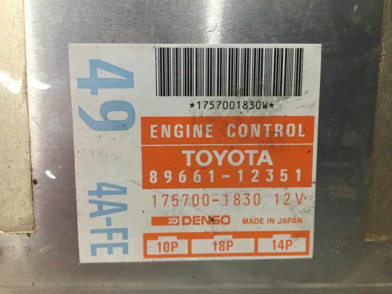 89 90 toyota prizm engine computer ECM ECU PCM 89661-12351 w/30 day warranty OEM