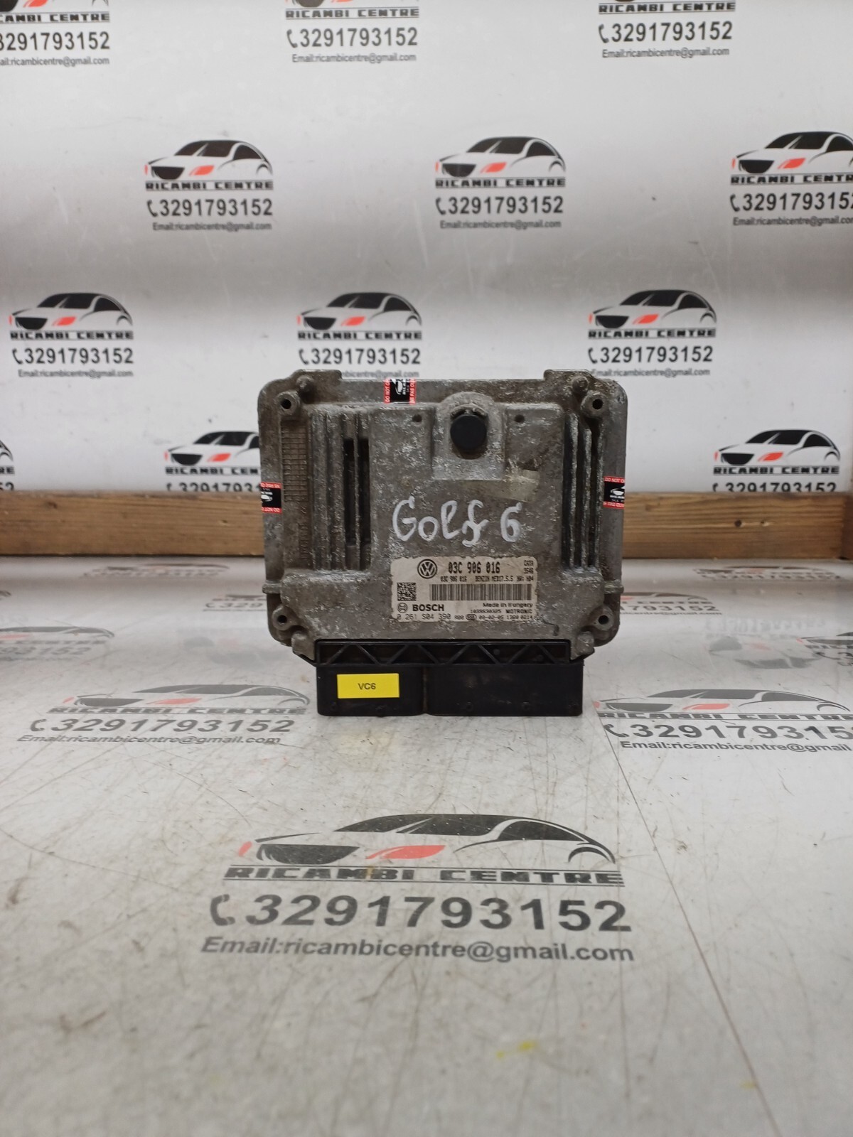 👉ENGINE CONTROL UNIT ECU 2009 VW GOLF 6 VI CAXA PETROL 03C906016 VC6
