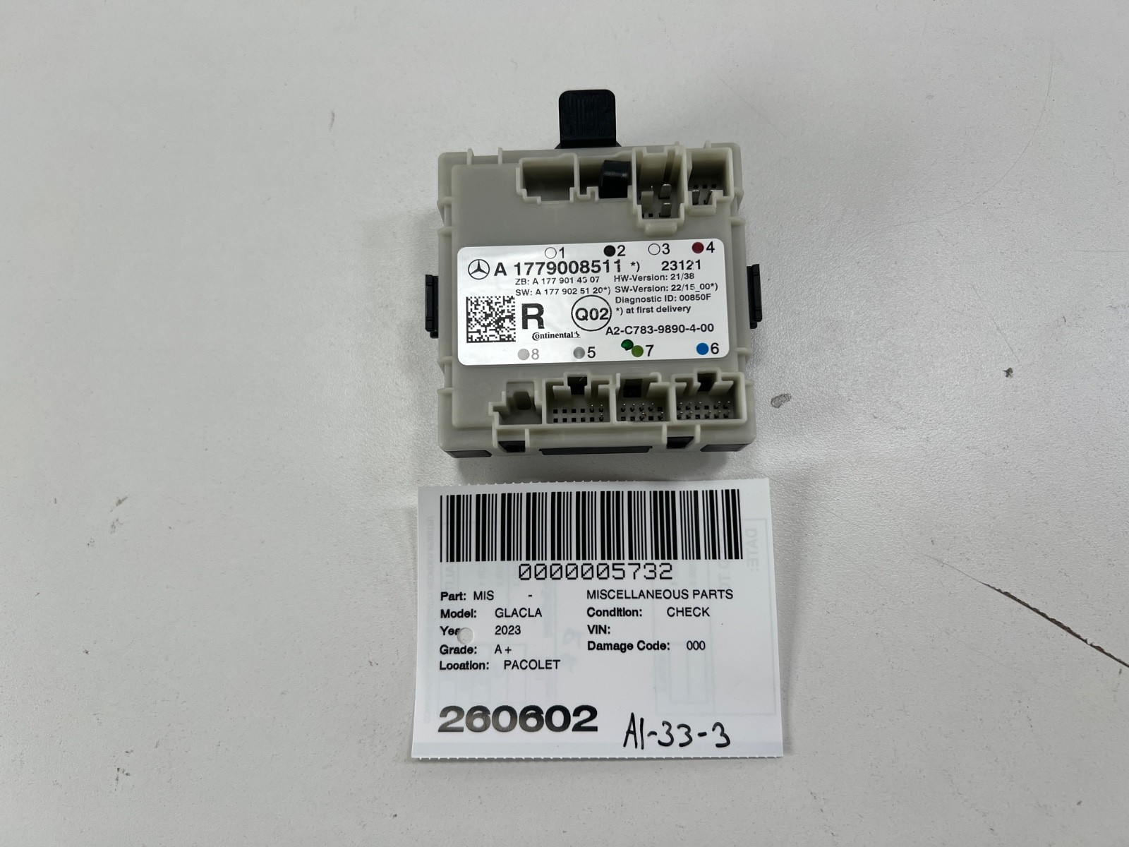 2021-2026 Mercedes GLA GLB EQB Rear Door Control Module Right/Left Side