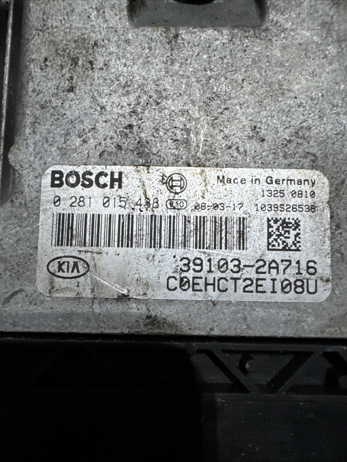 2009 KIA CEED ENGINE ECU 1.6 DIESEL D4FB 391032A716