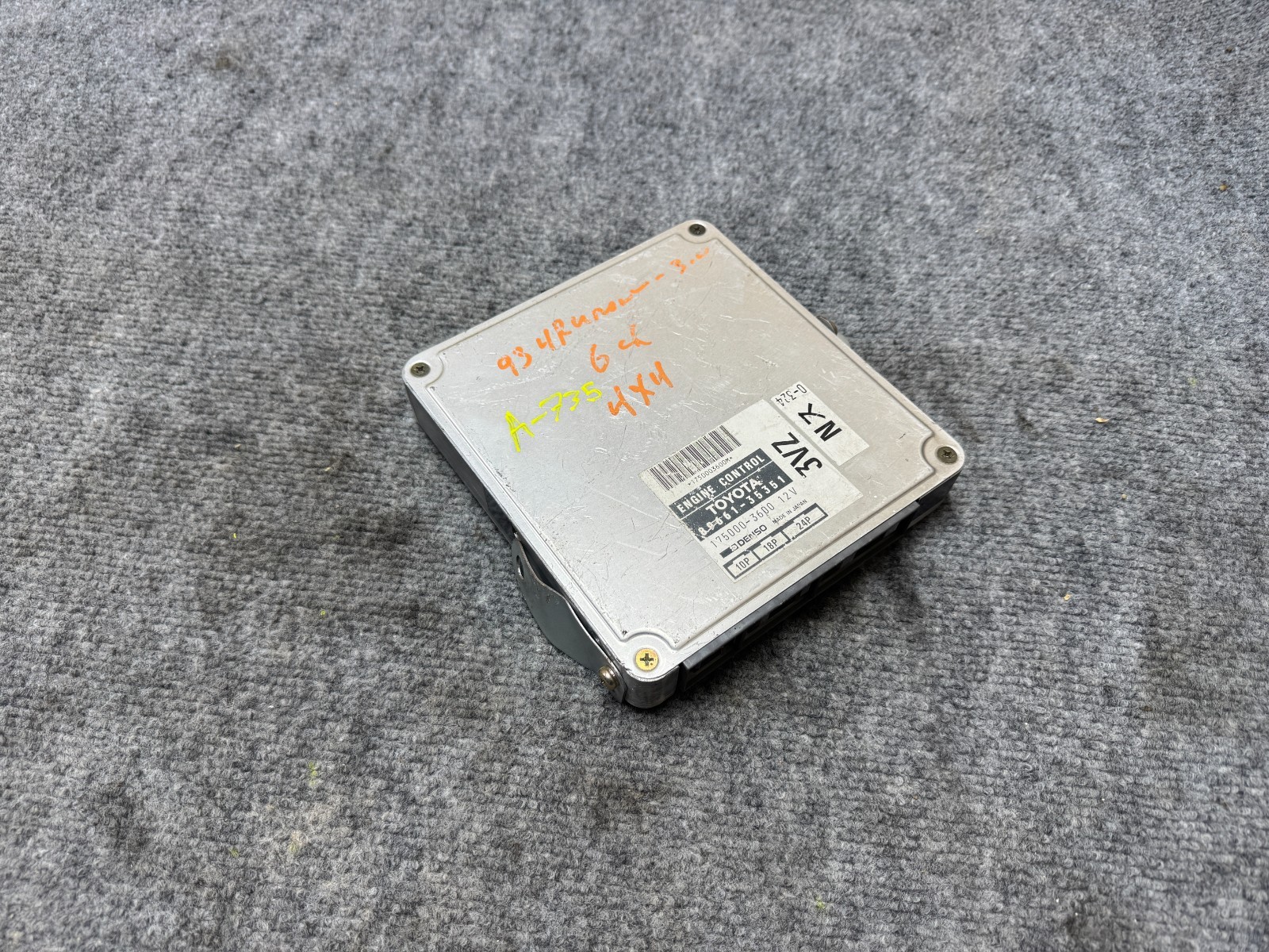 TOYOTA 4RUNNER SR5 90 MT 3.0L ECM ECU ENGINE COMPUTER CONTROL MODULE OEM A-735