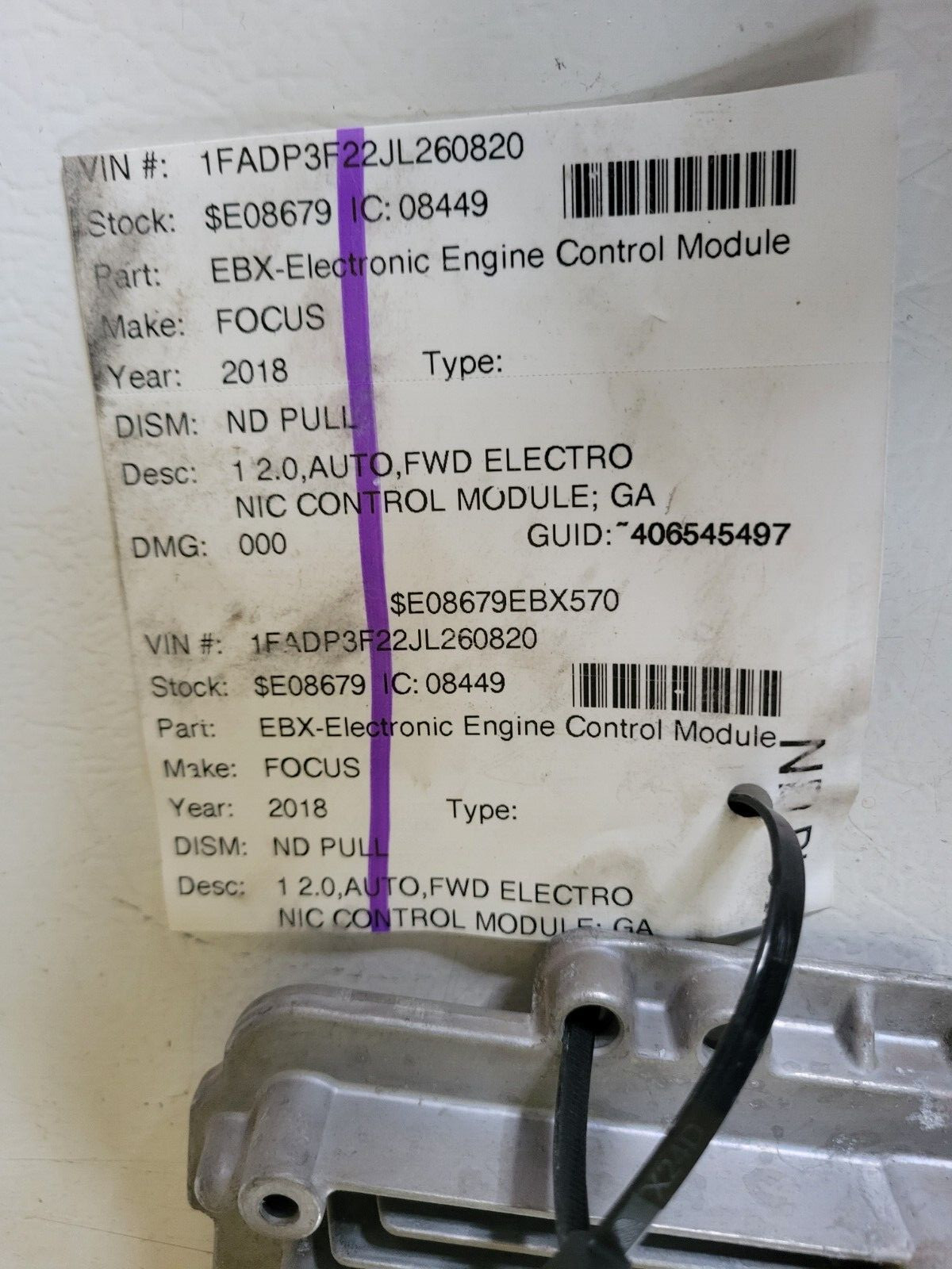 2013-2018 Ford Focus 2.0L Engine Computer ECM FM5A-12A650-ADB Cosmetic Plug Wear