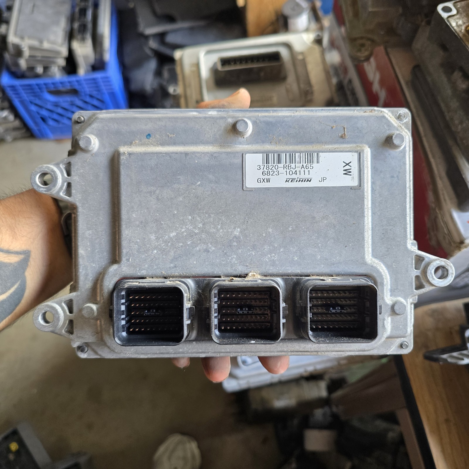 10 HONDA INSIGHT ENGINE HYBRID COMPUTER CONTROL MODULE ECM ECU 37820-RBJ-A65 OEM