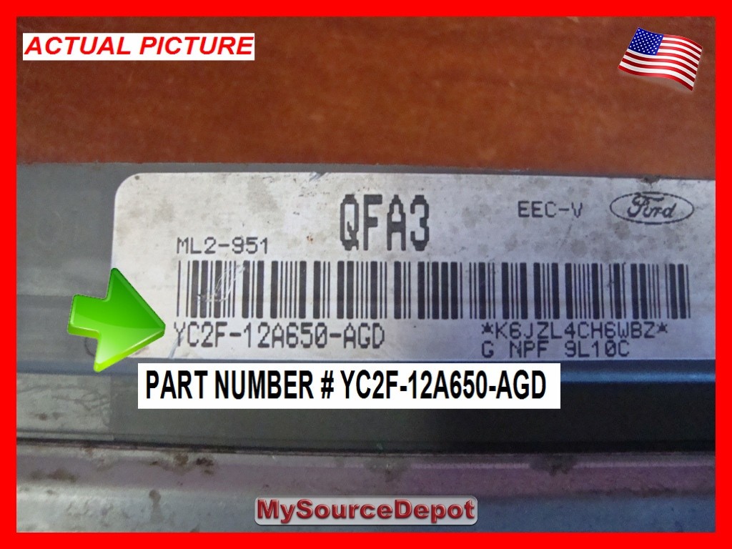 2000,E250,ECM,ENGINE COMPUTER, ECM,YC2F-12A650-AGD