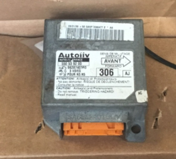 PEUGEOT 306 1996-1999 MK2 SRS ECU MODULE 550539200 AJ