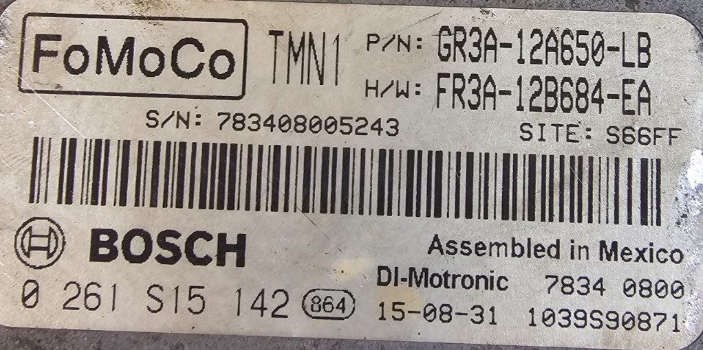 ✅15-17 Ford Mustang NV Computer Brain Engine Control Module OEM GR3A-12A650-LB