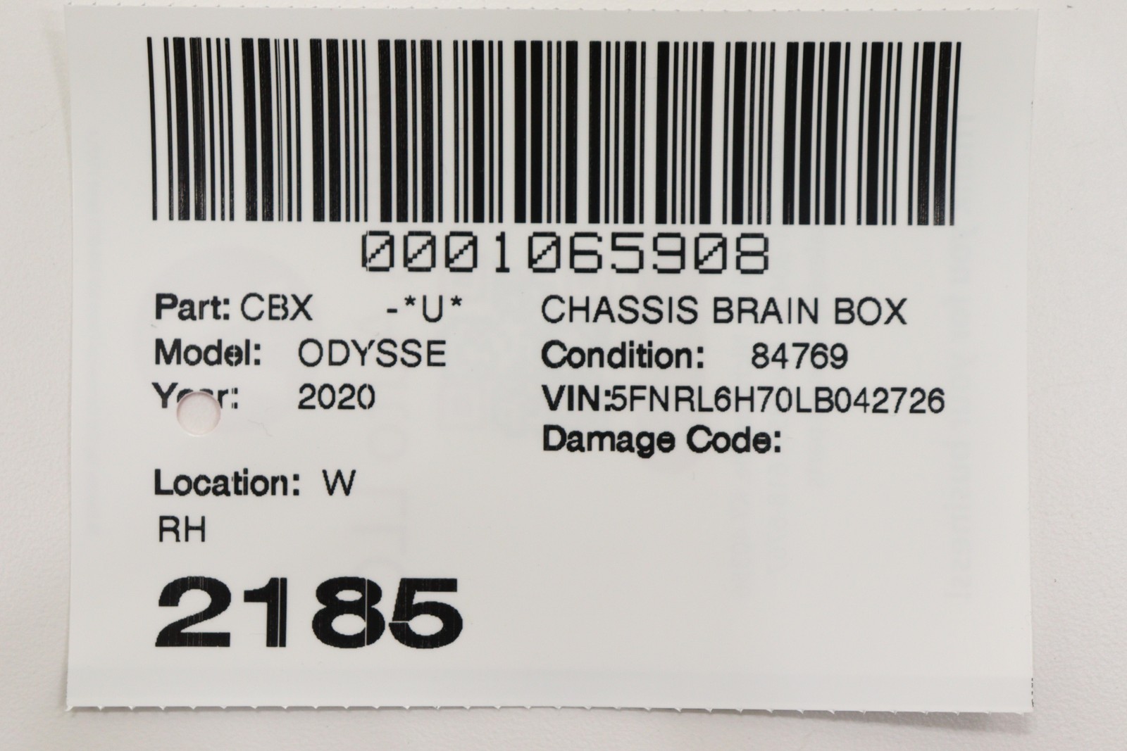 2018 – 2025 HONDA ODYSSEY FRONT RIGHT SIDE SEAT CONTROL MODULE OEM 81289THRA21
