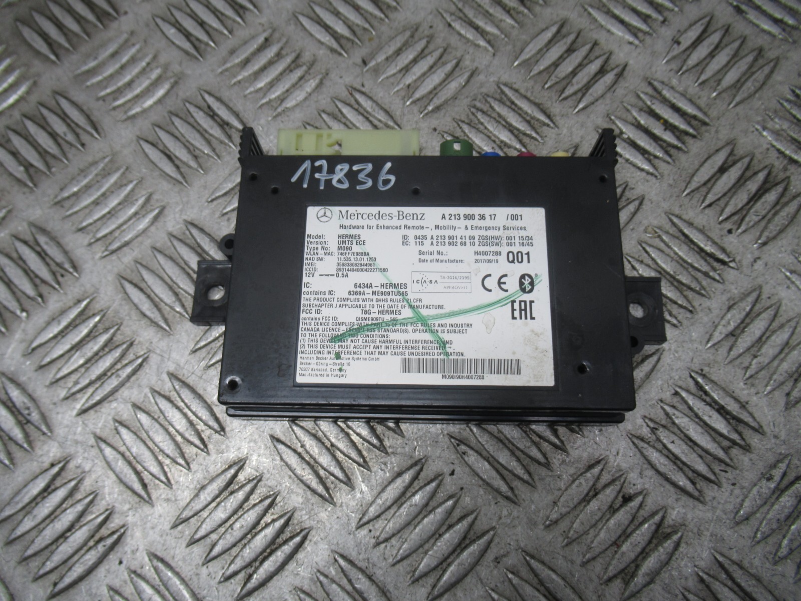 2017 MERCEDES CLA 180 SPORT C117 4DRS SALOON BLUETOOTH CONTROL MODULE REF17836